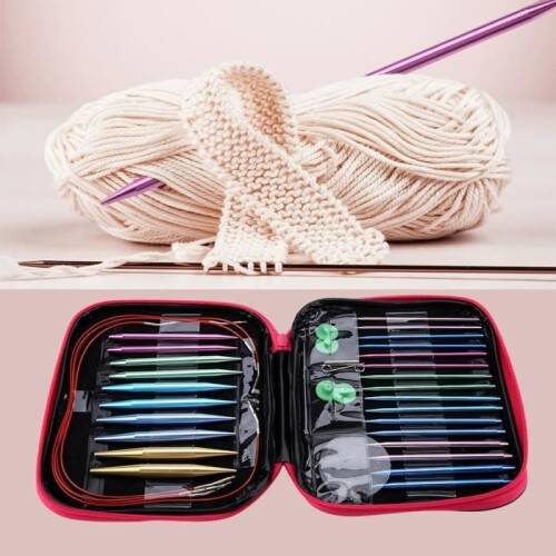Knitting needle set - ZERODIS - HB007 - Aluminum - Interchangeable - Colored 1