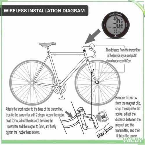 Round Wireless Multifunction LED Backlit Bike Computer/Odometer 2