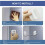 2-Piece Refrigerator Lock Set with Code, Childproof Refrigerator Safety Lock with Adhesive, Child Combination Locks, White 3