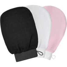 Noname Exfoliating Body Glove - 3 Gloves - Black, Pink, White - 14.5x21 cm - Unisex