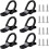Tie-Down Rings - Black - 6pcs - 400 kg - Easy Installation - Galvanized Iron 1