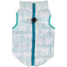 Harness Coat Vest for Small Dog Puppy Cat Jacket, Winter Dog Clothing, Yorkshire Cat Puppy Jacket with Zipper, Blue-XS.