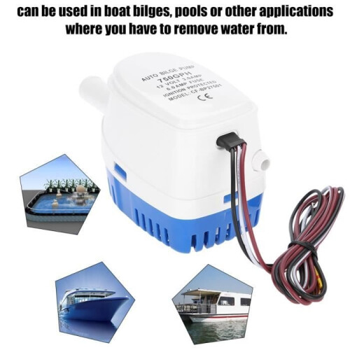 Automatic Water Pump Bilge - VGEBY - 12V - Submersible - Float Switch - Durable Plastic 1
