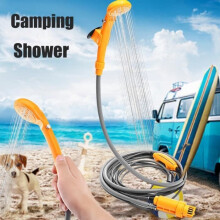 12V Portable Car Shower - Orange - Flow Rate 2.5 L/min - Accessories Included