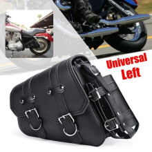 T4W 1x Motorcycle Side Saddlebag in PU Leather for Harley Sportster XL883 XL1200 04-UP Left