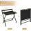 Yaheetech Foldable Desk with Monitor Stand,80 cm Computer Desk for Small Spaces 2