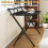 Yaheetech Foldable Desk with Monitor Stand,80 cm Computer Desk for Small Spaces 3