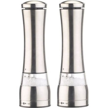 stainless steel electric salt and pepper mills with ceramic grinder - 21.5 cm