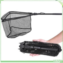 Landing Net - V GEBY - Telescopic Aluminum - 40x40cm - Lightweight and Strong - For Large Fish