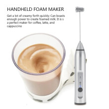 Rechargeable electric milk frother - BRAND - Model - Adjustable speed - Black