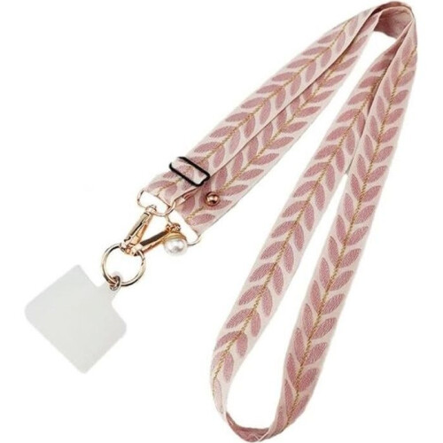 Mobile phone lanyard - BOOLING - Universal - Lightweight - Adjustable - Pink