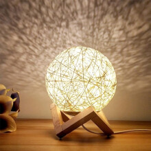 Rattan bedside lamp - HZDHCLH - Drop resistant - USB rechargeable - LED