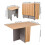 Living And Home Drop Leaf Dining Table Set with 4 Stools, Natural+Grey 6
