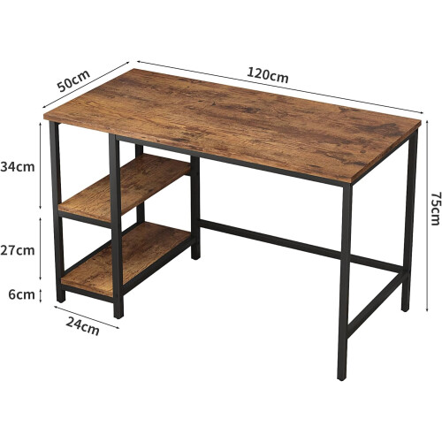 MCC mcc direct Computer Desk, Writing Desk with 2 Shelves on Left or Right, Work Table 1