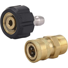 Adattatore in ottone per idropulitrice, kit di connessione rapida per tubi flessibili di pistole ad acqua ad alta pressione, sgancio rapido, facile