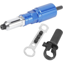 Adaptador para taladro de tuercas remachables con par de apriete mínimo de 15 N·m para reducir la fatiga del usuario y facilitar tareas que ahorran