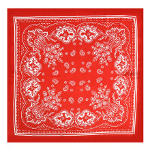 Elegant Bohemian Neck Scarf 70x70cm Square Neckerchief-Red