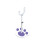 Adjustable Height Doll Display Stand For 1/11 1/12Inch-Purple 1