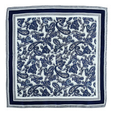 70x70cm Neckerchief Stylish Bohemian Charm Cashew Scarf-Blue