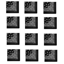 Pace of 12 Square Neck Gaiters Headscarf For Hiking-Black