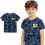 Breathable Short Sleeve Top Colorful Printed for-Blue  90cm 3