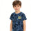 Breathable Short Sleeve Top Colorful Printed for-Blue  90cm 4