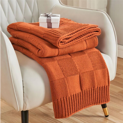 Cable Knit Throw Blankets 50 x 60 Inches 1