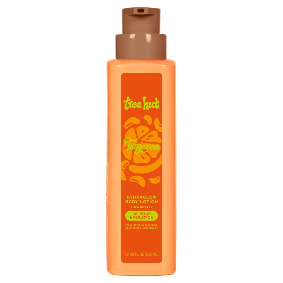 Tree Hut Orange Hydraglow Body Lotion Tangerine, Glowing Skin, Lightweight Formula, 18 Fl Oz