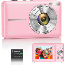 Digital Camera 1080P 44MP Vlogging Camera for Kids Teens, FHD Compact Portable Photo Camera with 2.4" Screen 16X Zoom,(No SD Card)