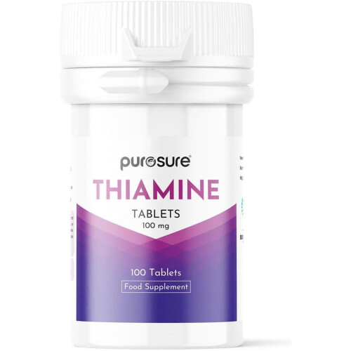 Vitamin B1 Thiamine Tablets 100mg - 100 Tablets