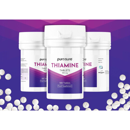 Vitamin B1 Thiamine Tablets 100mg - 100 Tablets 1