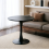 Living And Home Modern Tulip-Shaped Dining Table, Black 1