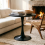 Living And Home Modern Tulip-Shaped Dining Table, Black 2