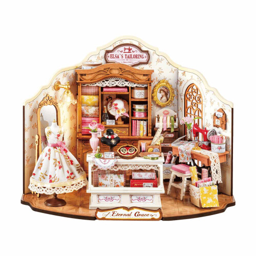 Rolife Elsa's Tailoring DIY Miniature House 1