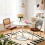 Living And Home Modern Tulip-Shaped Dining Table, White 3
