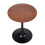 Living And Home Modern Tulip-Shaped Dining Table, Walnut+Black 2