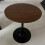 Living And Home Modern Tulip-Shaped Dining Table, Walnut+Black 3