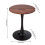 Living And Home Modern Tulip-Shaped Dining Table, Walnut+Black 6