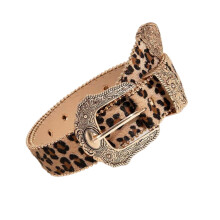 Cinto de cintura com estampa de leopardo para mulheres