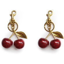 Γούρι με θέμα την τσάντα Cherry – Κόκκινο & Χρυσό Μπρελόκ για τσάντες και