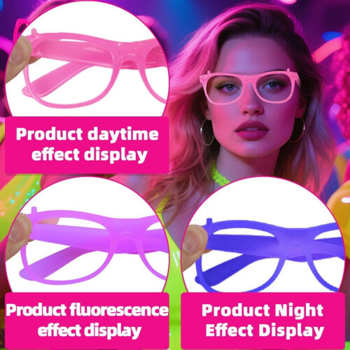 Lot de 5 lunettes lumineuses phosphorescentes 1