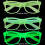 Lot de 5 lunettes lumineuses phosphorescentes 4