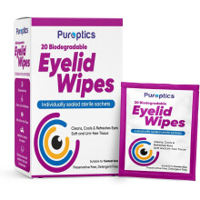 Blepharitis Eyelid Wipes Detergent Free 20 Pieces