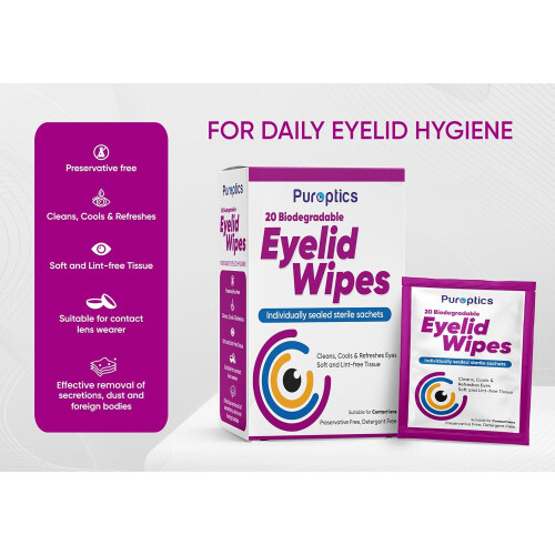 Blepharitis Eyelid Wipes Detergent Free 20 Pieces 2