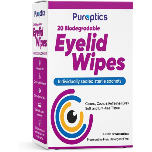 Blepharitis Eyelid Wipes Detergent Free 20 Pieces 1