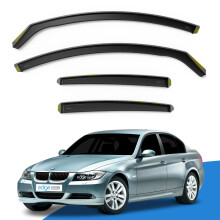 BMW 3 Series E90 20052012 4 Door Saloon Wind Deflectors 4pc Edgevisors Tinted