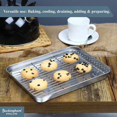Buckingham Stainless Steel Baking Tray with Cooling Rack 2