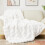 White Throw Blanket Faux Fur Blankets for Sofa 1