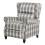 Living And Home Beige Grey Checkered Wingback Recliner Armchair 3
