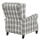 Living And Home Beige Grey Checkered Wingback Recliner Armchair 5